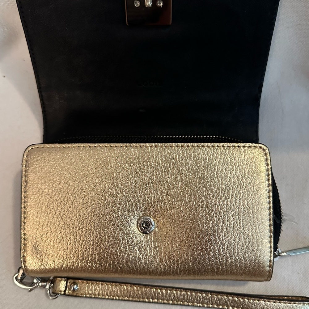 Lodis Metallic Gold Wristlet Clutch - Picture 4 of 6